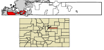 Arapahoe County Colorado Incorporated and Unincorporated areas Centennial Highlighted 0812815